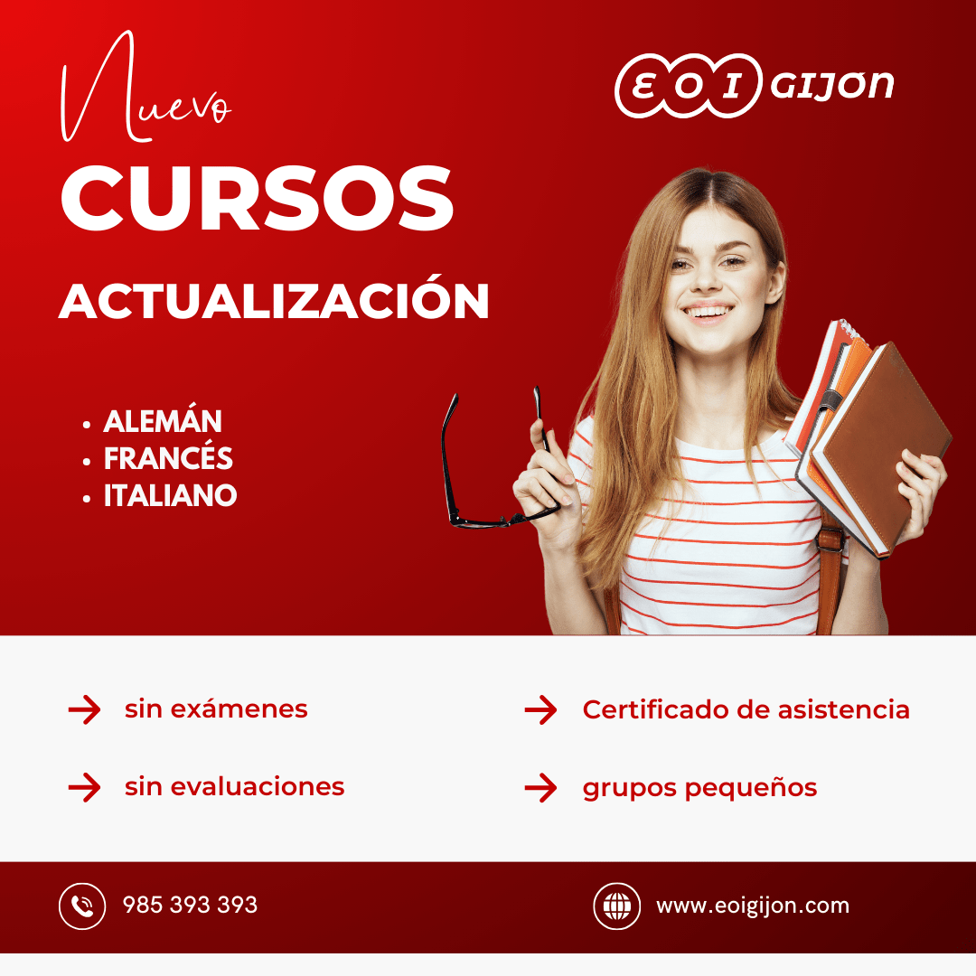 Cursos de actualización 2024-2025 – Escuela Oficial de Idiomas de Gijón